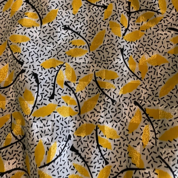 VTG Lorac Original Size ? Multicolored Leaf Print Short Sleeve Drop Waist Dress - Picture 8 of 9